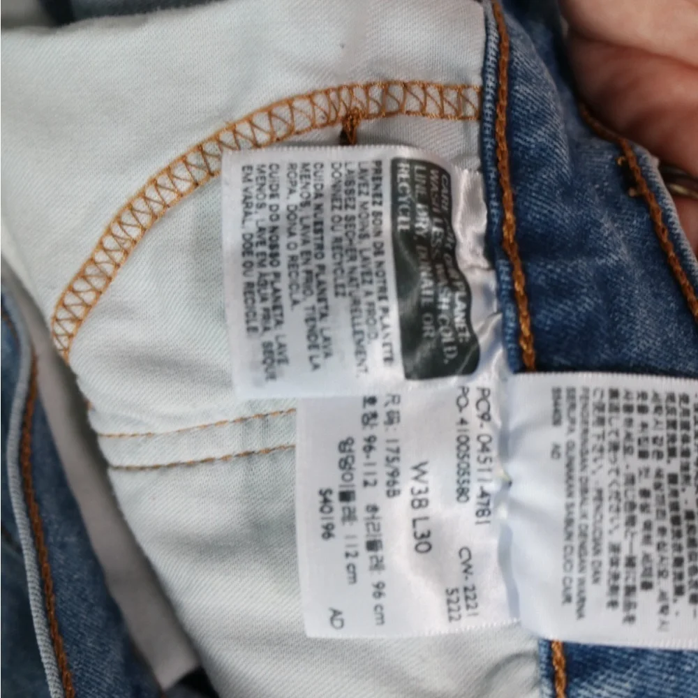 Levi's 511 Men's Straight Jeans in Light Blue Sz 38 x 30